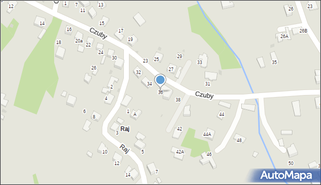 Bobowa, Czuby Jana, ks., 36, mapa Bobowa