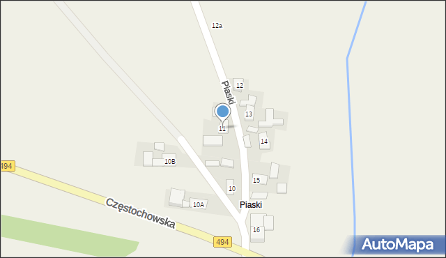 Bodzanowice, Częstochowska, 11, mapa Bodzanowice