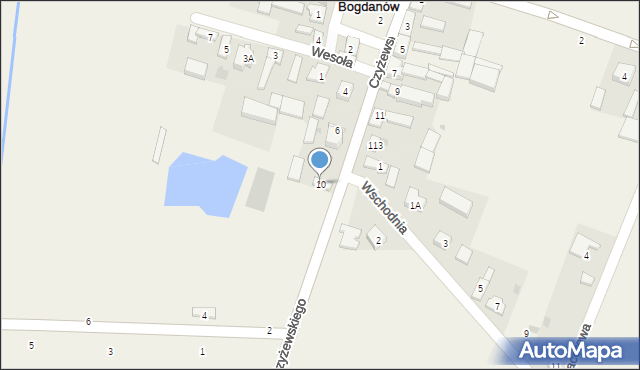 Bogdanów, Czyżewskiego-Juliana Ludwika, gen., 10, mapa Bogdanów
