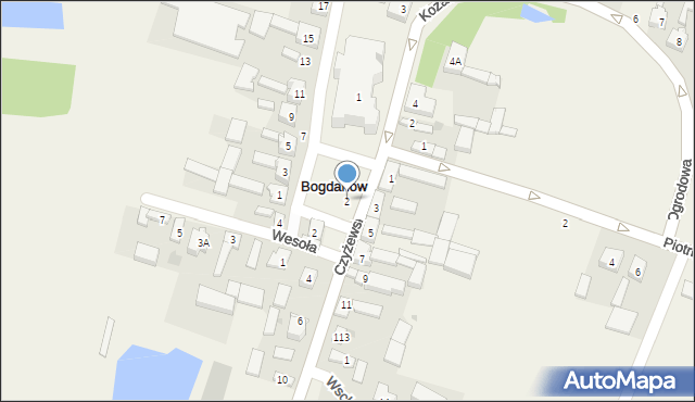 Bogdanów, Czyżewskiego-Juliana Ludwika, gen., 2, mapa Bogdanów