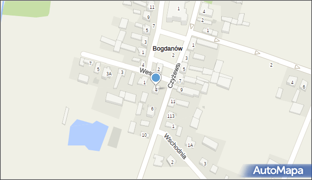 Bogdanów, Czyżewskiego-Juliana Ludwika, gen., 4, mapa Bogdanów