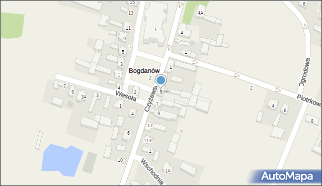 Bogdanów, Czyżewskiego-Juliana Ludwika, gen., 5, mapa Bogdanów