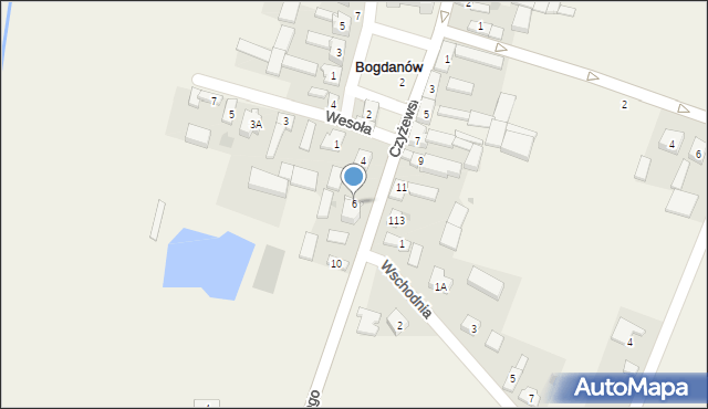 Bogdanów, Czyżewskiego-Juliana Ludwika, gen., 6, mapa Bogdanów
