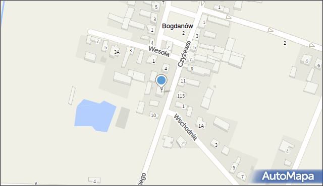 Bogdanów, Czyżewskiego Ludwika, gen., 8, mapa Bogdanów