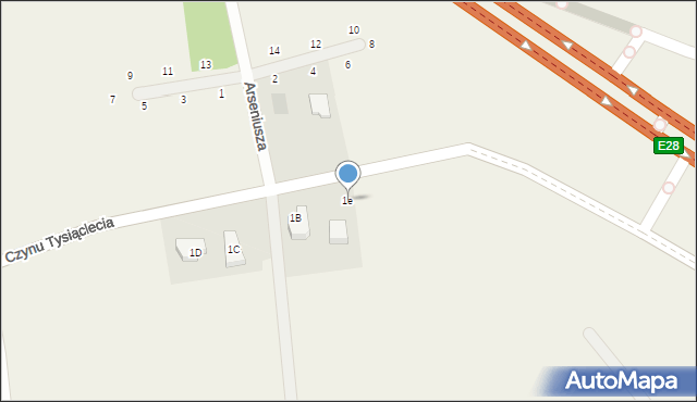 Bojano, Czynu Tysiąclecia, 1e, mapa Bojano