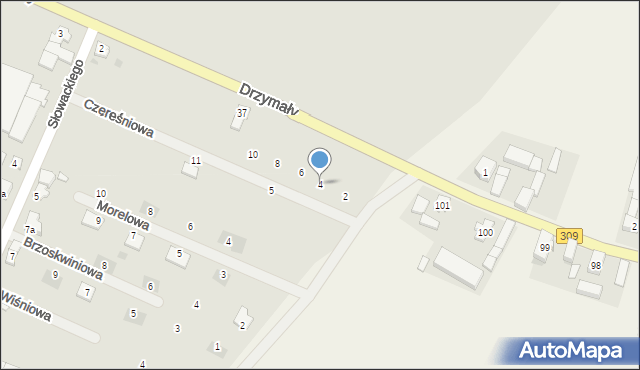 Bojanowo, Czereśniowa, 4, mapa Bojanowo