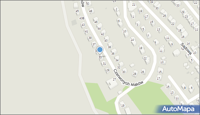 Bolesławiec, Czerwonych Maków, 33, mapa Bolesławca