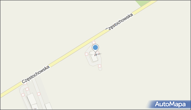 Boronów, Częstochowska, 16, mapa Boronów