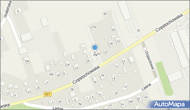 Boronów, Częstochowska, 25a, mapa Boronów