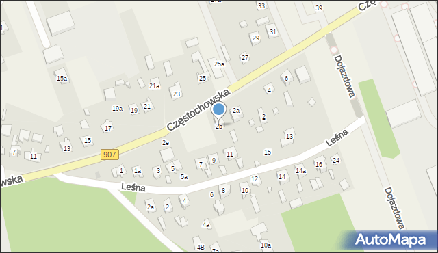 Boronów, Częstochowska, 2b, mapa Boronów