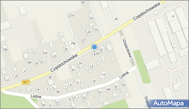 Boronów, Częstochowska, 4, mapa Boronów