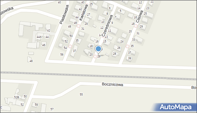 Bronisze, Czereśniowa, 19, mapa Bronisze