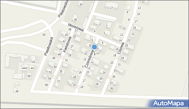 Bronisze, Czereśniowa, 9, mapa Bronisze