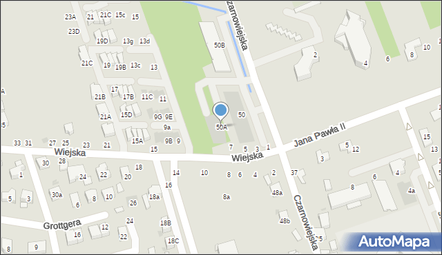 Brzesko, Czarnowiejska, 50A, mapa Brzesko