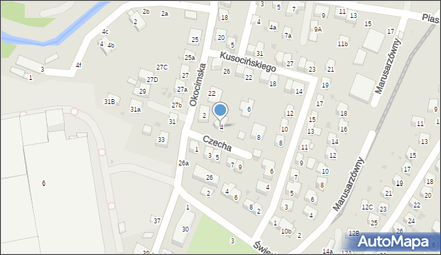 Brzesko, Czecha Bronisława, 4, mapa Brzesko