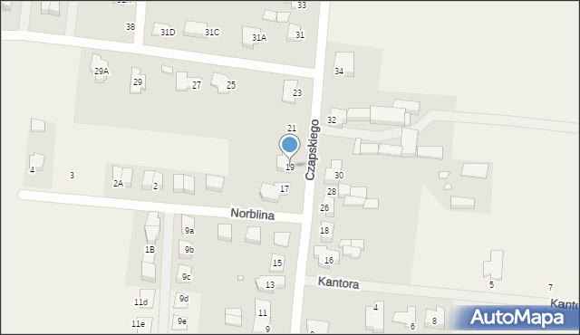 Brzezie k. Sulechowa, Czapskiego Józefa, 19, mapa Brzezie k. Sulechowa