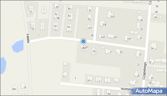 Brzezie k. Sulechowa, Czapskiego Józefa, 29A, mapa Brzezie k. Sulechowa