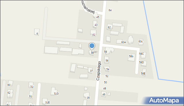 Brzezie k. Sulechowa, Czapskiego Józefa, 39, mapa Brzezie k. Sulechowa