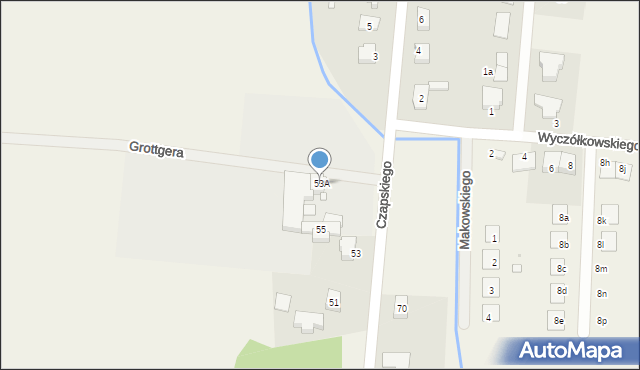 Brzezie k. Sulechowa, Czapskiego Józefa, 53A, mapa Brzezie k. Sulechowa