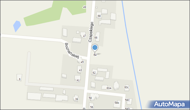 Brzezie k. Sulechowa, Czapskiego Józefa, 64, mapa Brzezie k. Sulechowa