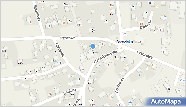 Brzezinka, Czernichowska, 2, mapa Brzezinka