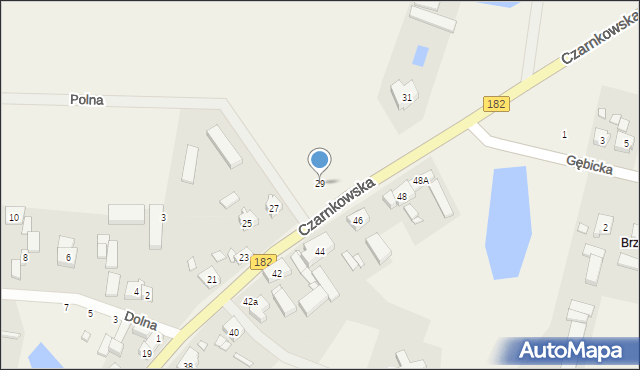Brzeźno, Czarnkowska, 29, mapa Brzeźno