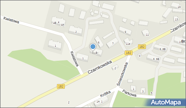 Brzeźno, Czarnkowska, 3B, mapa Brzeźno