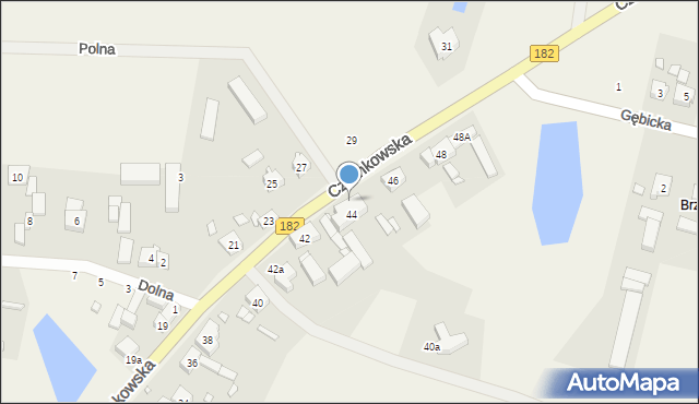 Brzeźno, Czarnkowska, 44a, mapa Brzeźno