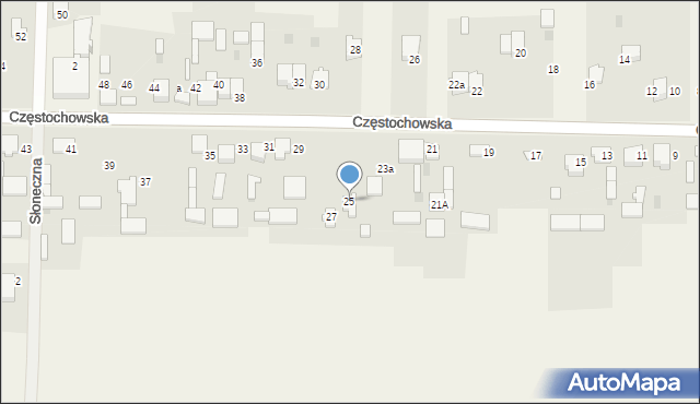 Brzyszów, Częstochowska, 25, mapa Brzyszów