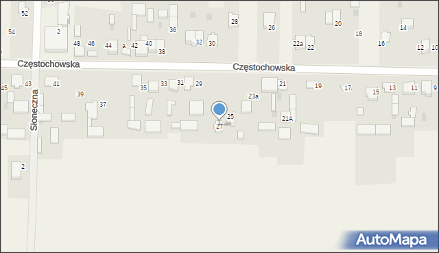 Brzyszów, Częstochowska, 27, mapa Brzyszów