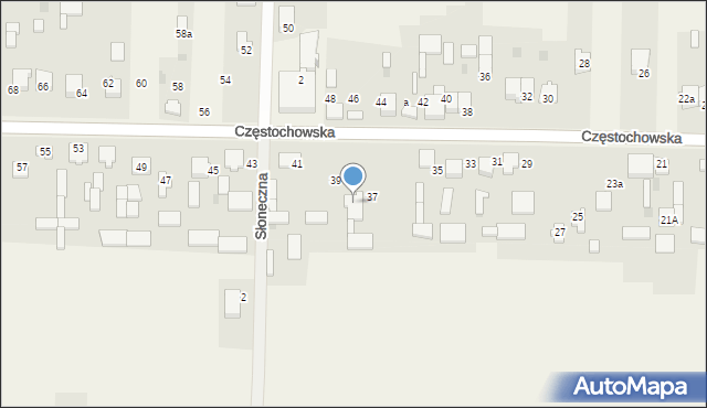 Brzyszów, Częstochowska, 37, mapa Brzyszów