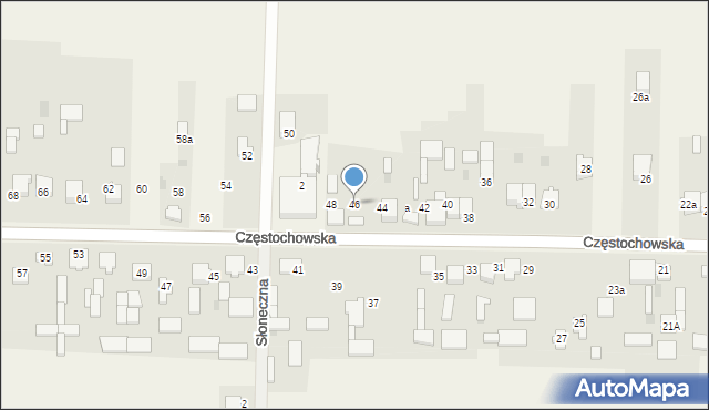 Brzyszów, Częstochowska, 46, mapa Brzyszów