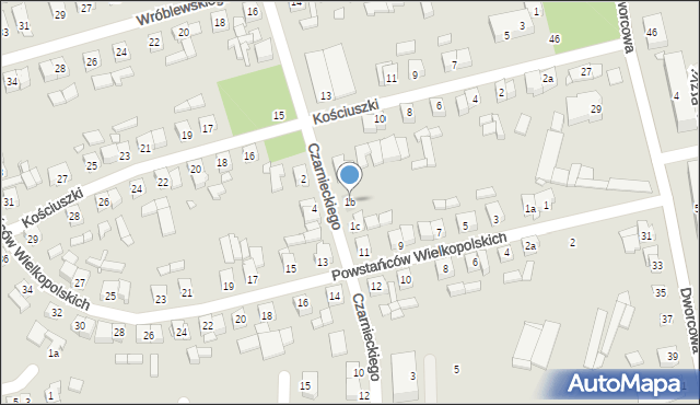 Buk, Czarnieckiego Stefana, hetm., 1b, mapa Buk