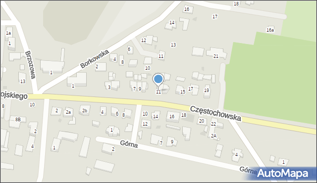 Byczyna, Częstochowska, 11, mapa Byczyna