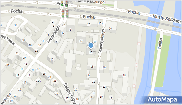 Bydgoszcz, Czartoryskiego Adama, 15, mapa Bydgoszczy