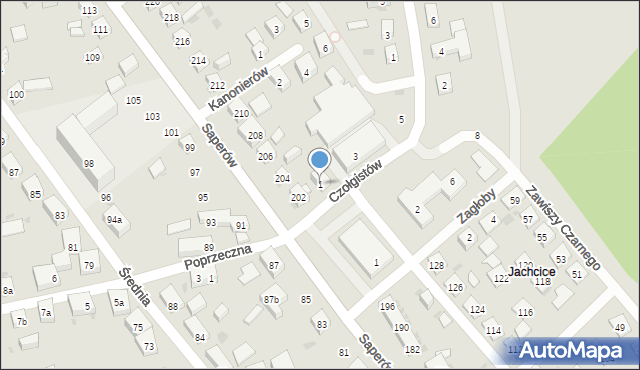 Bydgoszcz, Czołgistów, 1, mapa Bydgoszczy