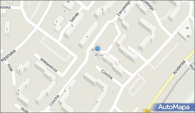 Bydgoszcz, Czecha Bronisława, 2a, mapa Bydgoszczy