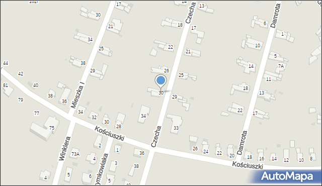 Bytom, Czecha Bronisława, 30, mapa Bytomia