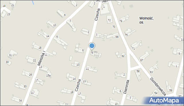 Bytom, Czecha Bronisława, 5, mapa Bytomia