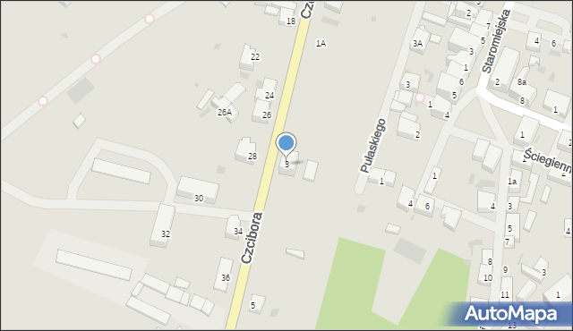 Cedynia, Czcibora, 3, mapa Cedynia