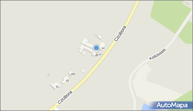 Cedynia, Czcibora, 46, mapa Cedynia