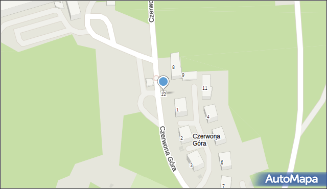 Chęciny, Czerwona Góra, 12, mapa Chęciny