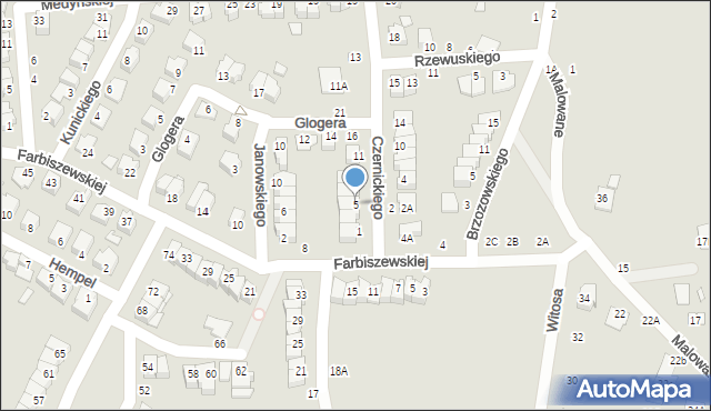 Chełm, Czernickiego Kazimierza, 5, mapa Chełma