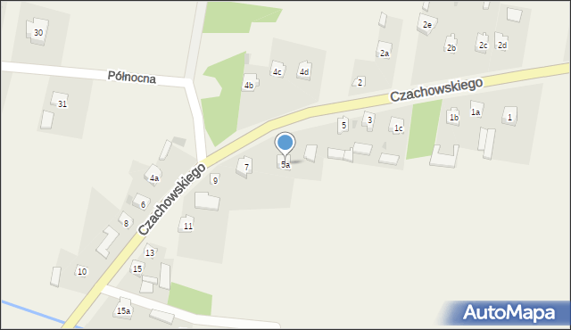 Chlewiska, Czachowskiego, 5a, mapa Chlewiska