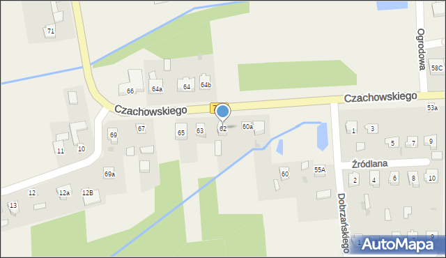 Chlewiska, Czachowskiego, 62, mapa Chlewiska