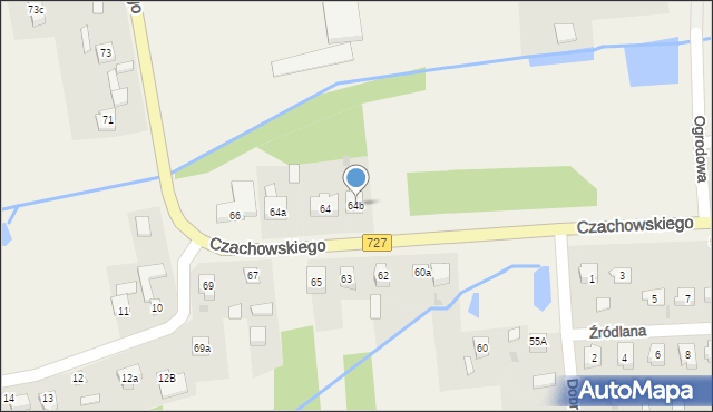 Chlewiska, Czachowskiego, 64b, mapa Chlewiska