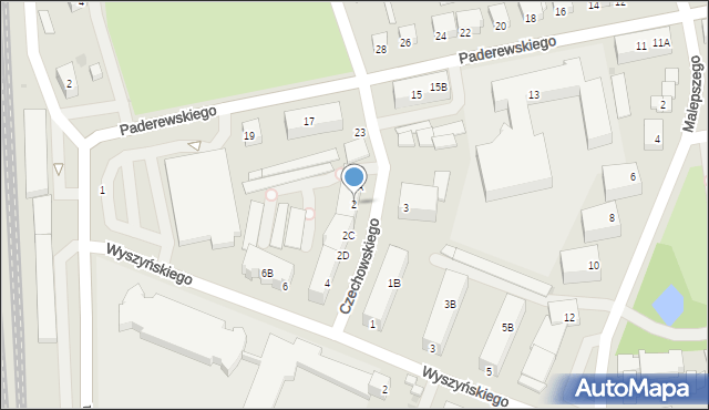 Chodzież, Czechowskiego Ignacego, ks., 2, mapa Chodzież