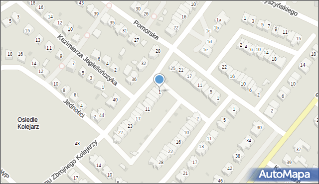 Chojnice, Czynu Zbrojnego Kolejarzy, 1, mapa Chojnic