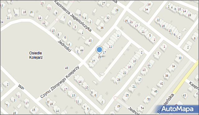 Chojnice, Czynu Zbrojnego Kolejarzy, 23, mapa Chojnic