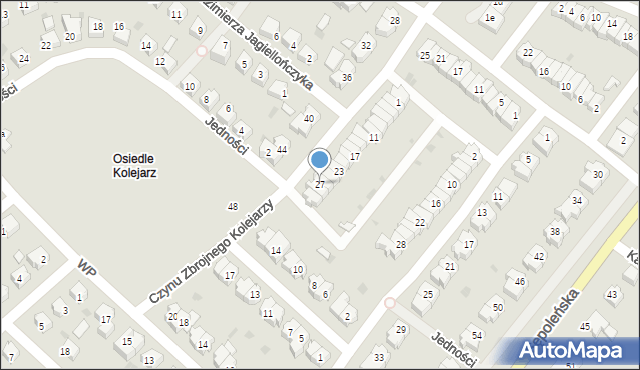 Chojnice, Czynu Zbrojnego Kolejarzy, 27, mapa Chojnic
